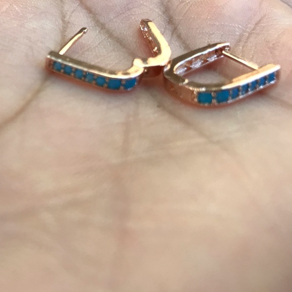 Rose gold Natural Zircon Dangle Earring - Picture 5 of 5